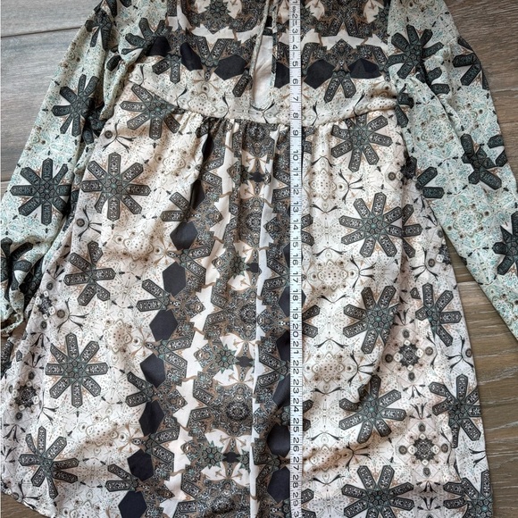 Free People Boho long sleeve babydoll dress size small - Picture 7 of 11